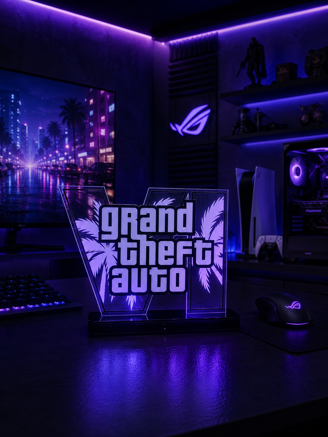 GTA VI RGB Acrylic Lamp – Luxury Gaming lamp