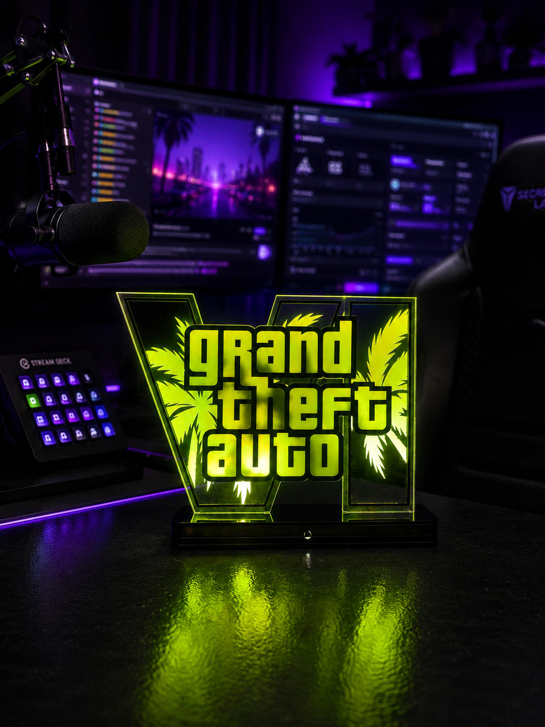 GTA VI RGB Acrylic Lamp – Luxury Gaming lamp