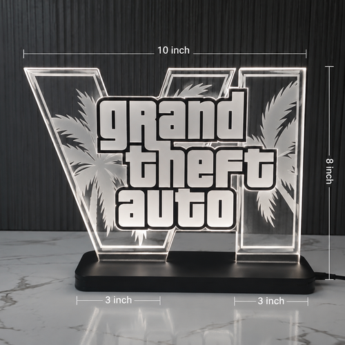 Grand Theft Auto VI RGB Acrylic Lamp – Luxury Gaming lamp