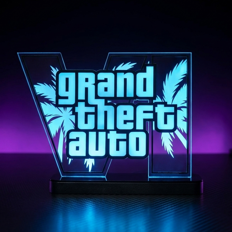 Grand Theft Auto VI RGB Acrylic Lamp – Luxury Gaming lamp