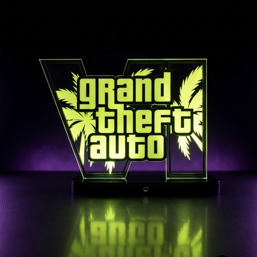 Grand Theft Auto VI RGB Acrylic Lamp – Luxury Gaming lamp