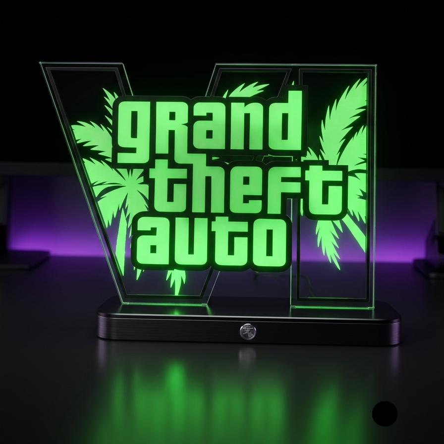 Grand Theft Auto VI RGB Acrylic Lamp – Luxury Gaming lamp