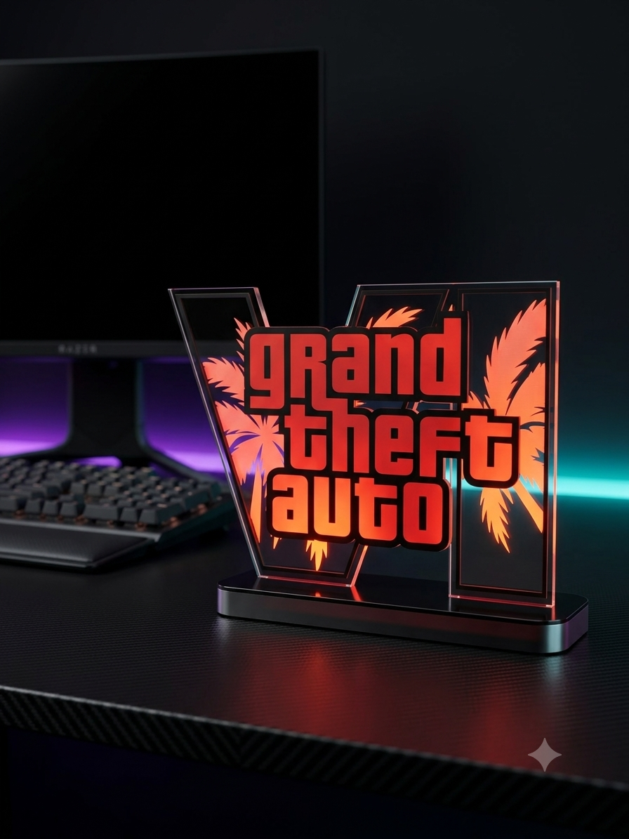 Every GTA fan deserves a setup that stands out. Upgrade your desk with a premium RGB lamp inspired by the game you love. Shop now before it's sold out.